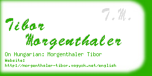 tibor morgenthaler business card